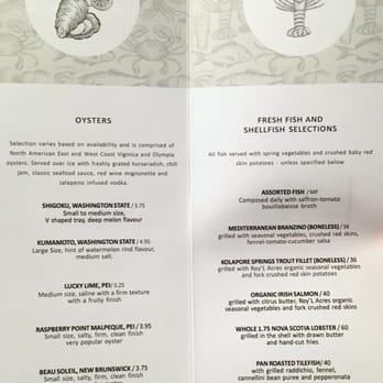 Terra - Seafood Menu - Canadian (New) Near Me - Thornhill, Ontario