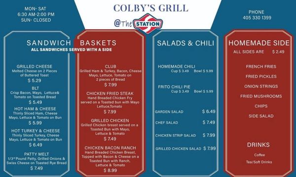 Menu photo 1 Colby's Grill at the Station Edmond, OK