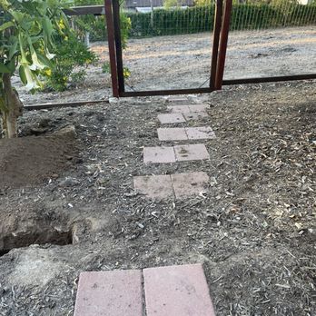 Perez Landscaping - Before the concrete steps were poured. - Landscaping Near Me