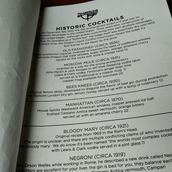 Rams Head Bar - Menu - Bars Near Me - Timberline Lodge, Oregon