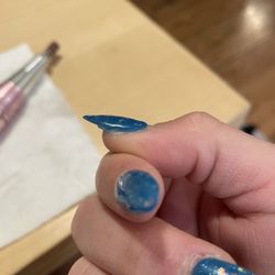 Hey Babe Nice Nails - Nail peeking out (not growth, it's only been 1 week)