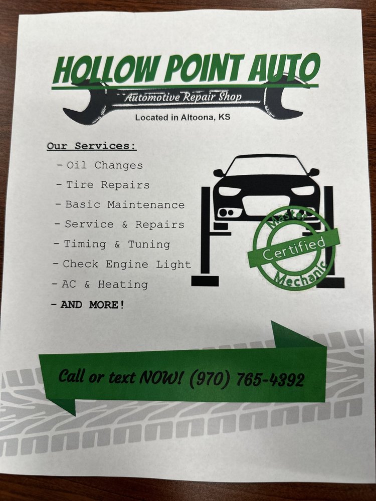 HOLLOW POINT AUTO Request a Quote 18049 950th Rd, Altoona, Kansas