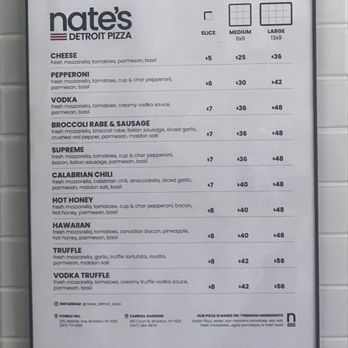 Nate's Detroit Pizza - Menu - Pizza Near Me - Brooklyn, New York Nate's Detroit Pizza - Menu - Pizza Near Me - Brooklyn, New York