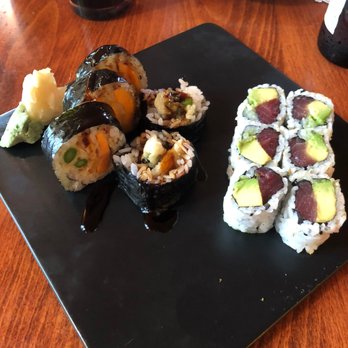 Fuji - This is their veggie tempura roll and their tuna avocado roll.  Both delicious, but the tuna avocado was the best! - Teppanyaki Near Me - Grand Rapids, Minnesota