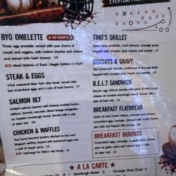 Brunch menu