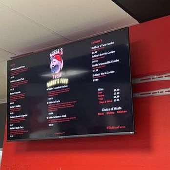 Bubbas Tacos - Menu inside - Tacos Near Me - Ontario, California