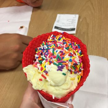 RedCone Ice Cream - Eggnog with rainbow sprinkles - Ice Cream & Frozen Yogurt Near Me - Orlando, Florida RedCone Ice Cream - Eggnog with rainbow sprinkles - Ice Cream & Frozen Yogurt Near Me - Orlando, Florida