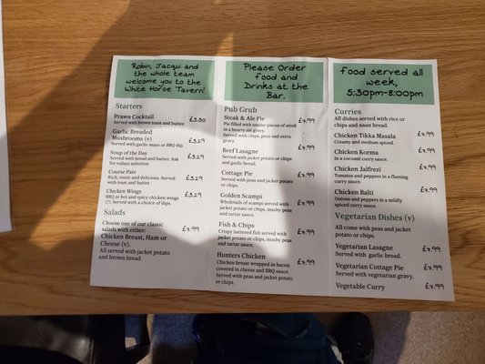 Menu photo 3 White Horse Tavern Telford, TFW