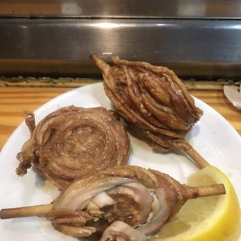 Casa Toni - Close up of the baby lamb intestines. Crunchy glory!! - Tapas/Small Plates Near Me - Madrid, M