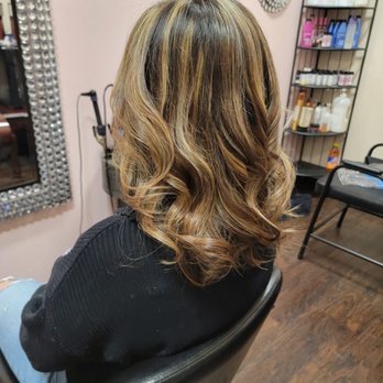 Ana's Glam Palace - Went from brunette to blonde with her highlights. I also styled and curled her hair. - Hair Stylists Near Me - Oswego, Illinois Ana's Glam Palace - Went from brunette to blonde with her highlights. I also styled and curled her hair. - Hair Stylists Near Me - Oswego, Illinois