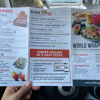 World Wrapps - Menu side B - Wraps Near Me - San Francisco, California