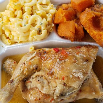 Nana's Kitchen - Rosemary chicken with mac n cheese and yams - Soul Food Near Me - Fort Worth, Texas Nana's Kitchen - Rosemary chicken with mac n cheese and yams - Soul Food Near Me - Fort Worth, Texas