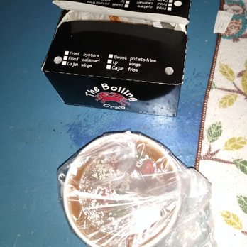 The Boiling Crab - The packaging and extra carefulness of my gumbo. Yay. - Seafood Near Me - Honolulu, Hawaii