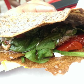 Findlay Market - Vegetarian Crepe from Taste of Belgium was great - Farmers Market Near Me - Cincinnati, Ohio