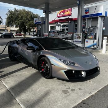 Chevron - Beautiful Lamborghini at the gas station! - Gas Stations Near Me - San Jose, California