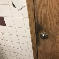 Cubby's - Broken men's room door