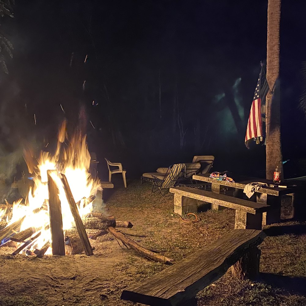 Bronson's Camp Outlaw @ Indian Bow - Community fire pit. - Fishing Near Me - Bushnell, Florida Bronson's Camp Outlaw @ Indian Bow - Community fire pit. - Fishing Near Me - Bushnell, Florida
