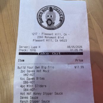 Dave's Hot Chicken - Chicken Shop Near Me - Pleasant Hill, California
