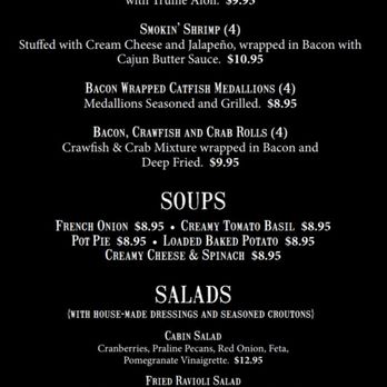 Edom Log Cabin - One page of the Edom Log Cabin Menu, 2025. - Comfort Food Near Me - Edom, Texas