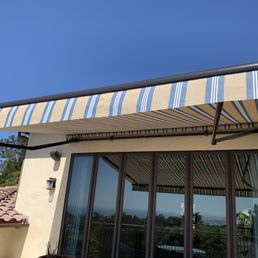 Awning on our upper deck Awning on our upper deck