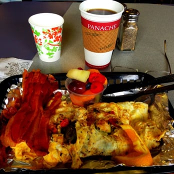 Bagel Cafe - Supreme veggie omelet with 2 extra eggs, sub fruit and bacon! - Bagels Near Me - Herndon, Virginia Bagel Cafe - Supreme veggie omelet with 2 extra eggs, sub fruit and bacon! - Bagels Near Me - Herndon, Virginia