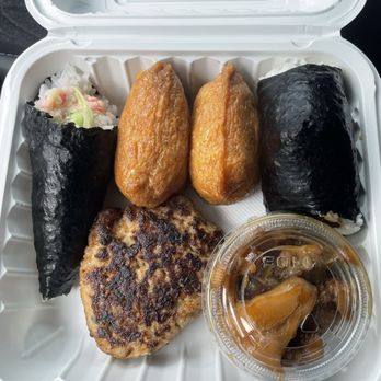 Masa & Joyce Okazuya - Imitation Crab Roll, Inari, Konbu Musubi, Teriyaki Ahi Patty, & Teriyaki Chicken Bits. - Hawaiian Near Me - Kaneohe, Hawaii