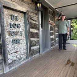 Log House 1776 Restaurant - Outside about to go in for dinner.