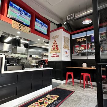 Bizza - interior (the Bizza food pyramid is HILARIOUS) - Vegan Near Me - San Mateo, California Bizza - interior (the Bizza food pyramid is HILARIOUS) - Vegan Near Me - San Mateo, California