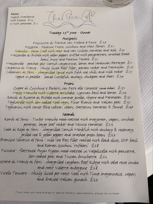 Menu photo 1 The River Cafe London, XGL Menu photo 1 The River Cafe London, XGL
