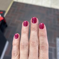 Sun Nails Dearborn Heights - Acrylic overlay with shellac.