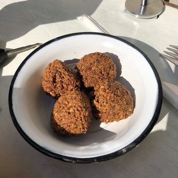 Cafe Landwer - Falafel Side. Very crispy and savory. - Cafes Near Me - Brighton, Massachusetts