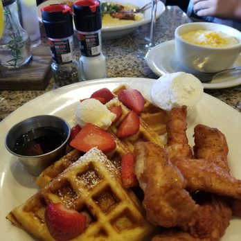 bellagreen - Chicken and Waffles (I didn't try them, but my friend said they were SO GOOD ! - New American Near Me - Houston, Texas bellagreen - Chicken and Waffles (I didn't try them, but my friend said they were SO GOOD ! - New American Near Me - Houston, Texas