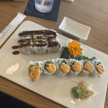 Blue Fish - Eel and Avocado Roll Spicy Asparagus - Japanese Near Me - Ocean City, Maryland