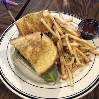 Mimi's Cafe - Turkey Pesto: Grilled sourdough bread, turkey, avocado, lettuce, and tomatoes served with French fries! - Breakfast & Brunch Near Me - Fairfield, California Mimi's Cafe - Turkey Pesto: Grilled sourdough bread, turkey, avocado, lettuce, and tomatoes served with French fries! - Breakfast & Brunch Near Me - Fairfield, California