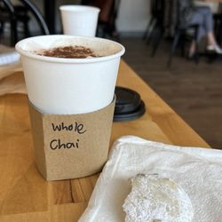 It's Coffee Time - Delicious chai made in house with wedding cookie