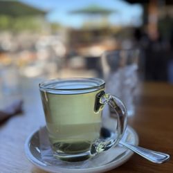 Trailside Cafe & Beer Garden - Mmmmm,  Hot Tea. I love green tea.