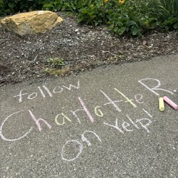 S Kamphuis Blueberries - Fun chalk drawing by the checkout!