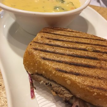 Panera Bread - Steak panini and broccoli cheese soup -my mom loved it! - Sandwiches Near Me - Cumming, Georgia Panera Bread - Steak panini and broccoli cheese soup -my mom loved it! - Sandwiches Near Me - Cumming, Georgia