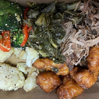 Amazon Fresh - Hot food - carnitas, cauliflower, broccoli, collard greens and orange chicken. - Grocery Near Me - La Verne, California Amazon Fresh - Hot food - carnitas, cauliflower, broccoli, collard greens and orange chicken. - Grocery Near Me - La Verne, California