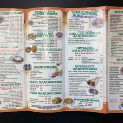 Menu front side
