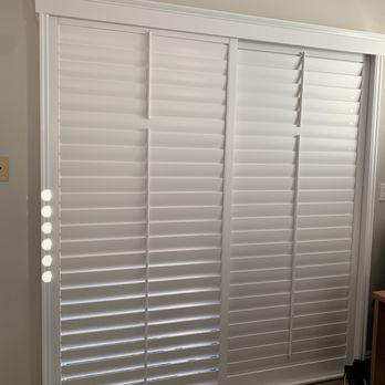 G&S Shutter Designs - Sliding door. Closed. - Shades & Blinds Near Me