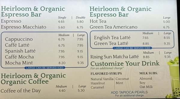 Menu photo 7 Urth Caffe & Bar Los Angeles, CA Menu photo 7 Urth Caffe & Bar Los Angeles, CA