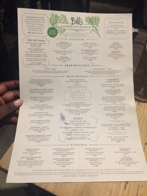 Menu photo 3 Bill's London, XGL