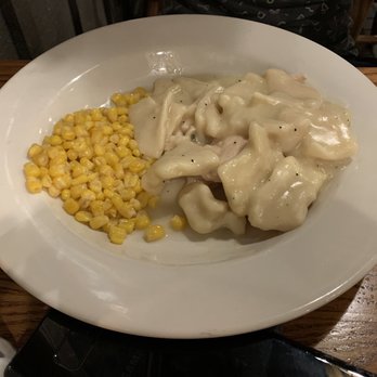 Cracker Barrel Old Country Store - Chicken & Dumplings w/ one of three sides-- he said it was quite good. Tons of carbs:( - Breakfast & Brunch Near Me - Wesley Chapel, Florida Cracker Barrel Old Country Store - Chicken & Dumplings w/ one of three sides-- he said it was quite good. Tons of carbs:( - Breakfast & Brunch Near Me - Wesley Chapel, Florida