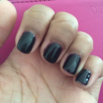 Serenity Nail & Spa - Another angle of my nails and the bad job she did! - Nail Salons Near Me - La Mesa, California