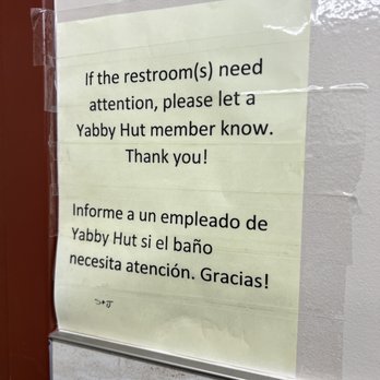 Yabby Hut - Signage in women's restroom - Seafood Near Me - Denver, Colorado