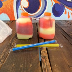 Mr. Froze Margarita - Mai tai, bomba chica, and strawberry explosion