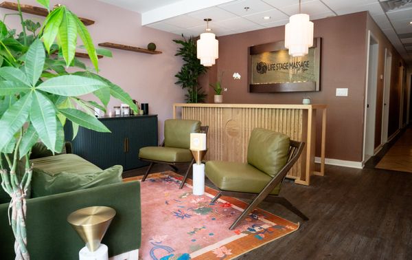 Facility - Welcome to Life Stage Massage, where tranquility meets luxury in the heart of Hoboken. Step into a world of relaxation as you enter our carefully curated space, designed to soothe the senses and rejuvenate the soul. Upon arrival, you'll be greeted by our warmly lit interiors that exude a cozy ambiance, alongside soothing sounds of nature and calming music that transport you to a state of deep relaxation - inviting you to leave your worries at the door and melt away tension with every breath. As you take a virtual tour of Life Stage Massage, keep in mind- relaxation isn't just a luxury—it's a way of life. Come discover the art of relaxation and experience true tranquility in the heart of Hoboken. Your journey to wellness begins here. Facility - Welcome to Life Stage Massage, where tranquility meets luxury in the heart of Hoboken. Step into a world of relaxation as you enter our carefully curated space, designed to soothe the senses and rejuvenate the soul. Upon arrival, you'll be greeted by our warmly lit interiors that exude a cozy ambiance, alongside soothing sounds of nature and calming music that transport you to a state of deep relaxation - inviting you to leave your worries at the door and melt away tension with every breath. As you take a virtual tour of Life Stage Massage, keep in mind- relaxation isn't just a luxury—it's a way of life. Come discover the art of relaxation and experience true tranquility in the heart of Hoboken. Your journey to wellness begins here.