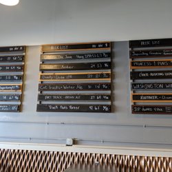 Whitewall Brewing Company - Beer, cider and wine menu board.