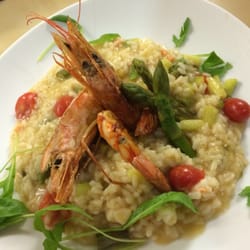 La Mamma - Risotto aux asperges et gambas sauvages